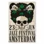 Preview: Totenkopf, Gitarren, Cannabisblätter - Bild für ein Jazz Festival in Amsterdam. Preview: Totenkopf, Gitarren, Cannabisblätter - Bild für ein Jazz Festival in Amsterdam.