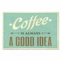 Preview: Retro-Poster „Kaffee ist immer eine gute Idee“, perfekt für Kaffeeliebhaber und Dekoration in Cafés.
