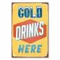 Preview: Vintage-Schild für kühle Getränke, perfekt für Bars und Restaurants mit Humor und Ironie. Preview: Vintage-Schild für kühle Getränke, perfekt für Bars und Restaurants mit Humor und Ironie.