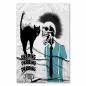 Preview: Ein Punk-Skelett telefoniert mit einer schwarzen Katze. Über dem Design steht "Drrrrring". Preview: Ein Punk-Skelett telefoniert mit einer schwarzen Katze. Über dem Design steht "Drrrrring".