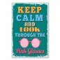 Preview: Retro-Poster mit rosaroter Brille und Spruch: "Keep Calm and Look through the Pink Glasses." Preview: Retro-Poster mit rosaroter Brille und Spruch: "Keep Calm and Look through the Pink Glasses."