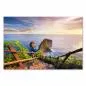 Preview: Holzsteg zum Kelingking Beach (Nusa Penida), zwei Felsen, türkisblaues Meer. Preview: Holzsteg zum Kelingking Beach (Nusa Penida), zwei Felsen, türkisblaues Meer.