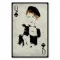 Preview: Spielkarte Kreuz Dame mit charmanter Frau mit rotem Haar und Baskenmütze. Preview: Spielkarte Kreuz Dame mit charmanter Frau mit rotem Haar und Baskenmütze.