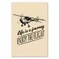 Preview: Kleines Flugzeug über den Wolken, Schriftzug "Life is a journey, enjoy the flight". Preview: Kleines Flugzeug über den Wolken, Schriftzug "Life is a journey, enjoy the flight".