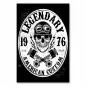 Preview: Ein Totenkopf mit Fliegerbrille und gekreuzten Kolben. Dazwischen steht "Legendary American Custom". Preview: Ein Totenkopf mit Fliegerbrille und gekreuzten Kolben. Dazwischen steht "Legendary American Custom".
