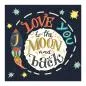 Preview: "Ich liebe dich bis zum Mond...", verspielte Typografie mit Rakete, romantisch. Preview: "Ich liebe dich bis zum Mond...", verspielte Typografie mit Rakete, romantisch.