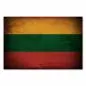 Preview: Litauische Flagge im Vintage-Look: Gelb symbolisiert die Sonne, Grün die Natur und Rot das Blut der Patrioten. Preview: Litauische Flagge im Vintage-Look: Gelb symbolisiert die Sonne, Grün die Natur und Rot das Blut der Patrioten.