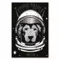 Preview: Löwe in Astronautenhelm, Schriftzug "Stupid People Moon" - witziges Design. Preview: Löwe in Astronautenhelm, Schriftzug "Stupid People Moon" - witziges Design.