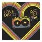 Preview: Buntes Retro-Design: Kassette, Regenbogenlinien & "Love Disco" im Herz. Preview: Buntes Retro-Design: Kassette, Regenbogenlinien & "Love Disco" im Herz.