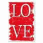 Preview: "LOVE" in Weiß auf Rot (Used-Look) - klassisches Design für Liebesbotschaften. Preview: "LOVE" in Weiß auf Rot (Used-Look) - klassisches Design für Liebesbotschaften.