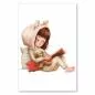 Preview: Mädchen in Hasenkostüm, kuschelt mit Teddy & liest Buch - gemütlich. Preview: Mädchen in Hasenkostüm, kuschelt mit Teddy & liest Buch - gemütlich.