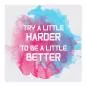 Preview: Aquarell (Pink & Blau): "Gib dir...", Motivation zur Selbstverbesserung. Preview: Aquarell (Pink & Blau): "Gib dir...", Motivation zur Selbstverbesserung.