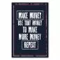 Preview: Motivationsspruch auf dunkelblauem Hintergrund: „Make money use that money to make more money repeat.“ Preview: Motivationsspruch auf dunkelblauem Hintergrund: „Make money use that money to make more money repeat.“
