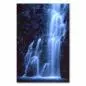Preview: Wasserfall in der Nacht erstrahlt in bläulichem Licht, das Wasser wirkt wie flüssiges Silber. Preview: Wasserfall in der Nacht erstrahlt in bläulichem Licht, das Wasser wirkt wie flüssiges Silber.