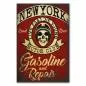 Preview: Vintage-Schild mit Totenkopf im Helm & Schriftzug "New York Motor Club, Gasoline and Repair". Preview: Vintage-Schild mit Totenkopf im Helm & Schriftzug "New York Motor Club, Gasoline and Repair".