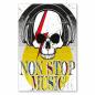Preview: "Non Stop Music" - Totenkopf mit Kopfhörern, Leidenschaft für Musik, grenzenloser Genuss.
