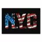 Preview: "NYC" in den Farben der US-Flagge auf schwarzem Hintergrund - Design für New York-Fans. Preview: "NYC" in den Farben der US-Flagge auf schwarzem Hintergrund - Design für New York-Fans.