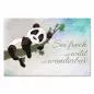 Preview: Süßer Panda schläft auf Ast & träumt: "Sei frech, wild und wunderbar" - niedlich. Preview: Süßer Panda schläft auf Ast & träumt: "Sei frech, wild und wunderbar" - niedlich.