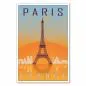 Preview: Der Eiffelturm und weitere Wahrzeichen – ein stilisiertes Reiseposter von Paris. Preview: Der Eiffelturm und weitere Wahrzeichen – ein stilisiertes Reiseposter von Paris.