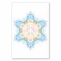 Preview: Buntes Mandala mit floralen Ornamenten & Peace-Zeichen - Symbol für Frieden & Harmonie.