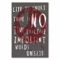 Preview: Zitat: "Life is short...", Peace-Zeichen, wichtige Worte sagen. Preview: Zitat: "Life is short...", Peace-Zeichen, wichtige Worte sagen.