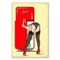 Preview: Ein Pin-up Girl am roten Retro-Kühlschrank - eine humorvolle Illustration mit nostalgischem Charme. Preview: Ein Pin-up Girl am roten Retro-Kühlschrank - eine humorvolle Illustration mit nostalgischem Charme.