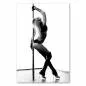 Preview: Schwarzweißfoto einer Pole-Tänzerin, die sich elegant an einer Stange räkelt und dabei Stärke und Grazie vereint. Preview: Schwarzweißfoto einer Pole-Tänzerin, die sich elegant an einer Stange räkelt und dabei Stärke und Grazie vereint.
