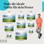 Preview: Berge, Poster: Sonnenstrahlen, Wolken, Wälder.