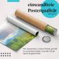 Preview: Gerolltes Poster "Berge & Sonne". Natur & Licht, sicher verpackt.