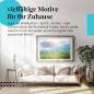 Preview: Leinwandbild "Berge & Wälder": Sonnenstrahlen, grüne Landschaft - beeindruckend!