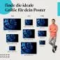 Preview: Fraktal, Poster: Blau, Spirale, abstrakt. Preview: Fraktal, Poster: Blau, Spirale, abstrakt.