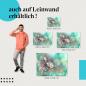 Preview: Blume, Leinwandbild: Weiß, Nahaufnahme, unscharf.