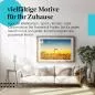 Preview: Leinwandbild "Weizenhalm": Sonnenuntergang, goldenes Feld - ländliche Idylle. Preview: Leinwandbild "Weizenhalm": Sonnenuntergang, goldenes Feld - ländliche Idylle.
