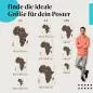 Preview: Poster "Karte von Afrika" - finde die richtige Größe und hol dir den Charme Afrikas nach Hause! Preview: Poster "Karte von Afrika" - finde die richtige Größe und hol dir den Charme Afrikas nach Hause!