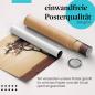 Preview: Gerolltes Poster "Savannenbaum". Afrikanische Landschaft, sicher verpackt.