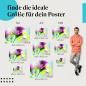Preview: Blumen im Detail: Poster "Pinke Schönheit" - Leuchtende Farben & Wassertropfen