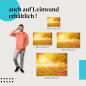 Preview: Leinwandbild "Sonnenuntergang über blühender Wiese": Natur & Romantik