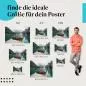 Preview: Bergsee, Poster: Steg, Boot, Berge, Wolken. Preview: Bergsee, Poster: Steg, Boot, Berge, Wolken.