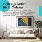 Preview: Stylisches Leinwandbild: Vintage Flagge von Bosnien & Herzegowina. Wanddeko für Bosnien & Herzegowina-Fans. Preview: Stylisches Leinwandbild: Vintage Flagge von Bosnien & Herzegowina. Wanddeko für Bosnien & Herzegowina-Fans.