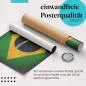 Preview: "Brasilien Flagge": Gerolltes Poster - Vintage, Used-Look. Preview: "Brasilien Flagge": Gerolltes Poster - Vintage, Used-Look.