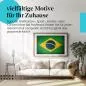 Preview: Leinwandbild "Brasilianische Vintage Flagge im Used-Look". Wanddeko für Brasilien-Fans. Preview: Leinwandbild "Brasilianische Vintage Flagge im Used-Look". Wanddeko für Brasilien-Fans.