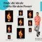 Preview: Musik in Flammen: Brennender Violinschlüssel | Postereck 0055