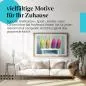 Preview: Stylisches Leinwandbild: Bunte High Heels auf Holzbank - Stilvolles Fashion Statement. Preview: Stylisches Leinwandbild: Bunte High Heels auf Holzbank - Stilvolles Fashion Statement.