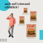 Preview: Leinwandbild "Saftige Burger": Appetitlicher Burgergenuss für deine Wand