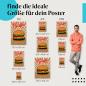 Preview: Amerikanischer Genuss: Burger-Poster "Saftige Burger" im Retro-Look