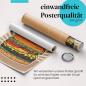 Preview: Gerolltes Poster "Saftige Burger", lecker.