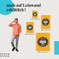 Preview: Emblem einer Craft Beer Brauerei als Leinwandbild: Hopfen und "Craft Beer" auf gelbem Hintergrund - für Bierliebhaber.