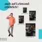 Preview: Frau, Leinwandbild: Hörner, Flammen, schwarz-weiß. Preview: Frau, Leinwandbild: Hörner, Flammen, schwarz-weiß.