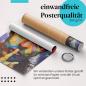Preview: Gerolltes Poster "David Bowie". Künstlerisches Porträt, sicher verpackt.