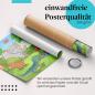 Preview: Gerolltes Poster "Dschungelabenteuer". Tierwelt & Abenteuer, sicher verpackt.